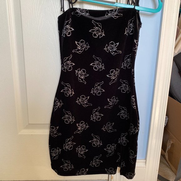 MOTEL ROCKS BLACK BODYCON DRESS 🖤 - Picture 3 of 4